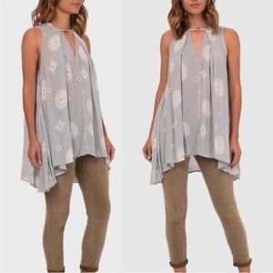 Free People Medallion Swing Tunic Sleeveless Minidress Tunic Top Dress